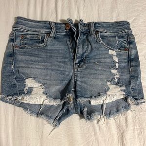 American Eagle jean shorts. Size 0. Light blue jeans.